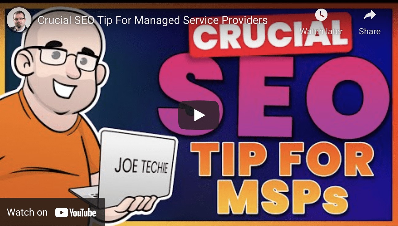 Crucial SEO Tip For Managed Service Providers